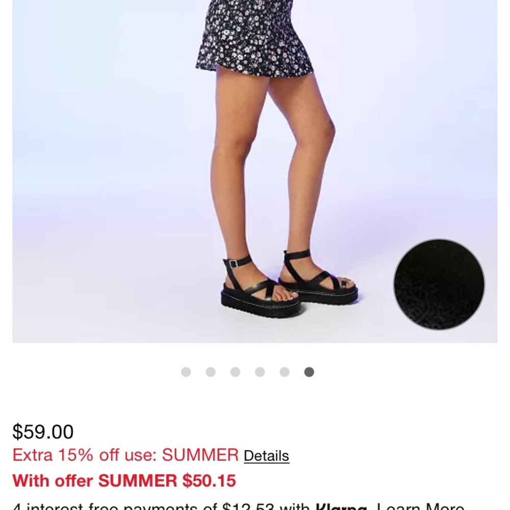 Black platform sandals brand is madden’s girl